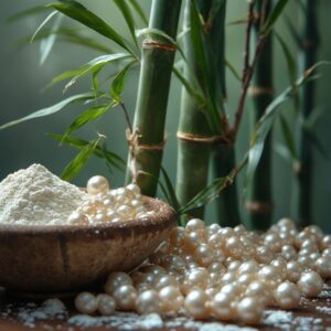 Pearl Powder, Pearls, Bowl, Bamboo, Benetits of Pearl Powder for Mature Skin