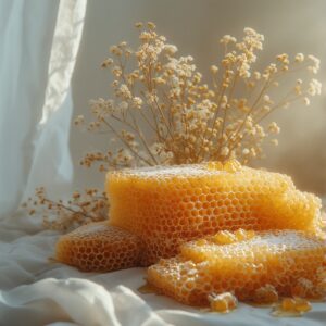 Honey, Honeycomb, Dripping Honey, Honeycomb with Flowers