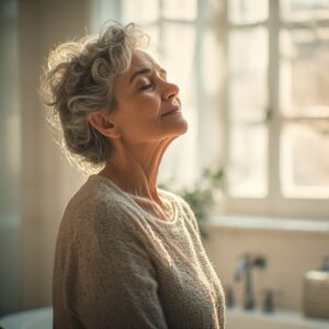 Morning Ritual, woman, morning light